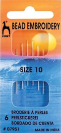 Set a 6 naalden nr 10    bead embroidery needles