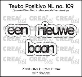 Texto Positivo stansen no. 109, een nieuwe baan Crealies POSNL109