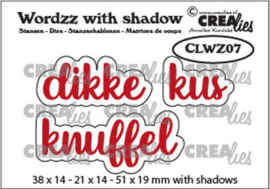 Crealies Wordzz with Shadow Dikke kus (NL) CLWZ07 51x19mm