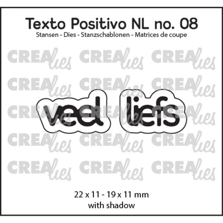 Crealies Texto Positivo Stansen Dutch Veel Liefs (POSNL08)