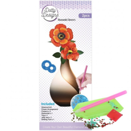 Diamond Flower Set - Orange Gerbera Bouquet DDDFS1006