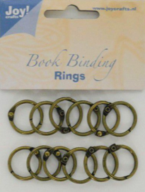 Joy! Crafts Boekbinders-ringen antiek koper 20mm 12st 430603/3930
