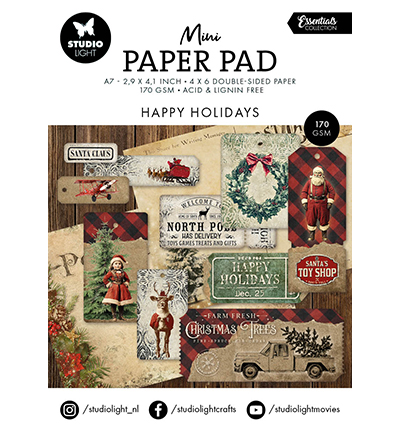 SL-ES-DPP323 - Mini Paper Pad Happy Holidays Essentials nr.323