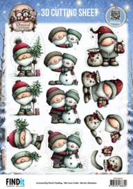 3D Cutting Sheet - Berries Beauties - Whimsical Christmas - Santa Claus CD12514