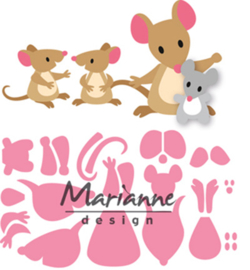 Eline's mice family  COL1437  18 pcs; total size 113 x 84 mm