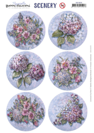 Scenery - Yvonne Creations Aquarella - Hydrangea Round  CDS10078