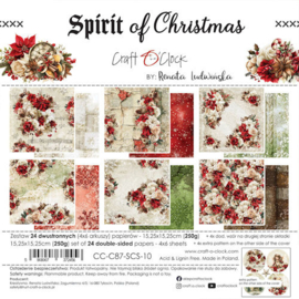 Craft O Clock Set of Papers 15x15 cm Spirit of Christmas CC-C87-SCS-10