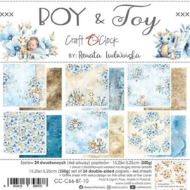 Craft O Clock Set of Papers 15x15 cm Boy & Toy CC-C66-BT-10