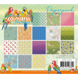 Paperpack - Amy Design - Colourful Feathers  ADPP10043