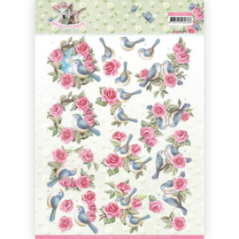 3D Knipvel - Amy Design - Spring is Here - Birds and Roses   CD11278