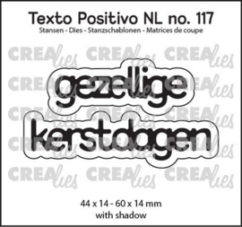 Crealies Texto Positivo gezellige kerstdagen - NL (H) POSNL117 44x14 - 60x14mm