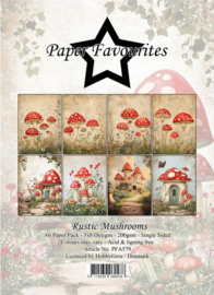 Paper Favourites A6 Rustic Mushrooms PFA579