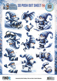 3D Pushout Sheet - Berries Beauties - Winter Gnome Wonders - Winter Fun SB11177