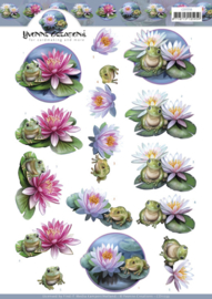 3D Cutting Sheets - Yvonne Creations - Frog and Water Lily  CD11733