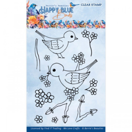 Clear Stamps - Berries Beauties - Happy Blue Birds - Bird BBCS10001