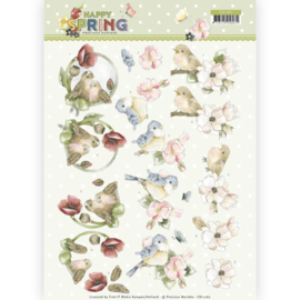 3D Knipvel - Precious Marieke - Happy Spring - Happy Birds   CD11262