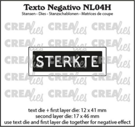 Crealies Texto Negativo Die STERKTE - NL - NL (H) NL04H max. 17x46mm