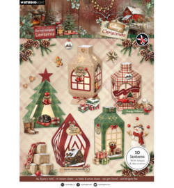 StudioLight Die-Cut Paper Pad – DIY Lanterns Cottage Christmas nr. 515