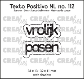 Texto Positivo stansen no. 112, vrolijk pasen Crealies POSNL112