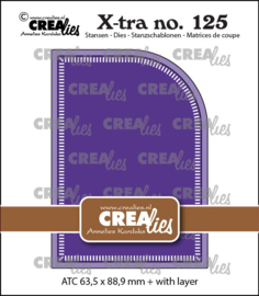 X-tra stansen no. 125, ATC met één afgeronde hoek met kleine streepjes
