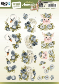 3D Cutting Sheets - Precious Marieke - All About Animals - All About Blue CD12130