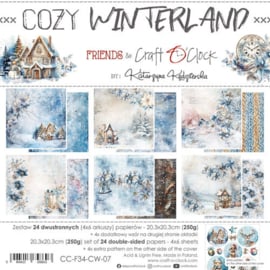 Craft O Clock Paper Pack 20x20 cm Cozy Winterland CC-F34-CW-07