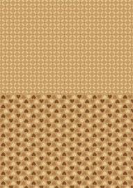 NEVA001 background sheets A4 brown hearts