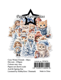 Paper Favourites Die-Cuts Cozy Winter Friends (20 pcs) PFD076