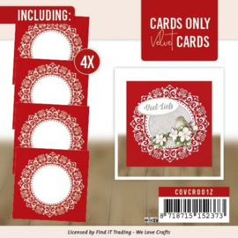 Cards Only - Velvet Cards 4K - Set 1 rood / zilver COVCR001Z