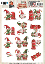 3D Push Out - Yvonne Creations - Gnome for Christmas - Gnome Letter SB10951