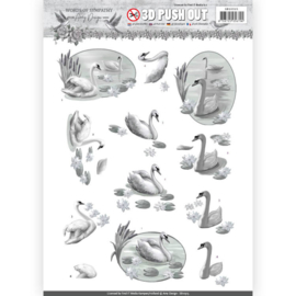 3D Pushout - Amy Design - Words of Sympathy - Sympathy Swans   SB10315