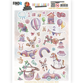 3D Push Out - Yvonne Creations - Hello World - Small Elements B  SB10730