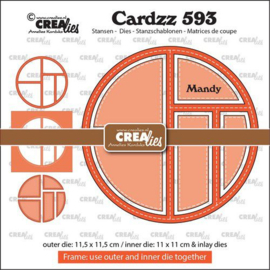 Crealies Cardzz Frame & inlay Mandy CLCZ593 11,5x11,5cm