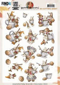 3D Cutting Sheet - Yvonne Creations - Gnomes Cookie CD12113