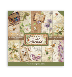 SBBS143 - Stamperia Papierblok 8x8 – All Around