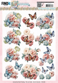 3D Cutting Sheet - Berries Beauties - Whispering Spring - Butterfly CD12149