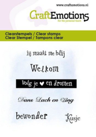 CraftEmotions clearstamps 6x7cm - Jij maakt mij blij -tekst NL 5073