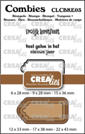 Combies Kerst no. 03, Stempels: 2 teksten + 1 tag/label & Stansen: 3 tags/labels.  CLCBKE03