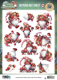 3D Pushout Sheet - Berries Beauties - Happy Gnomes - Berry Cute SB11137