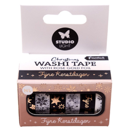 SL-ES-WASH27 - Washi tape Black/white - NL - Rose gold Essentials nr.27  6pc / 63x37x76mm / NL