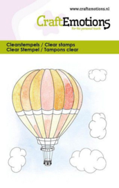 CraftEmotions clearstamps 6x7cm - Luchtballon en wolken 5026
