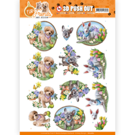 3D Push Out - Amy Design - Fur Friends - Dogs in the Garden  SB10680