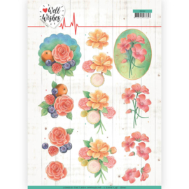 3D Cutting sheet - Jeanine's Art - Well Wishes - A Bunch of Flowers  CD11461