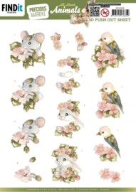 3D Push Out - Precious Marieke - All About Animals - All About Pink SB10906