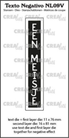 Crealies Texto Negativo Die EEN MEISJE - NL (V) NL09V 16x81 mm