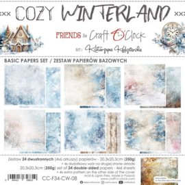 Craft O Clock Basic Paper Pack 20x20 cm Cozy Winterland CC-F34-CW-08