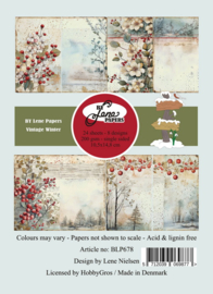 By Lene Paper Pad A6 Vintage Winter BLP678
