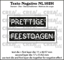 Crealies Texto NL: PRETTIGE FEESTDAGEN (horizontaal) NL102H