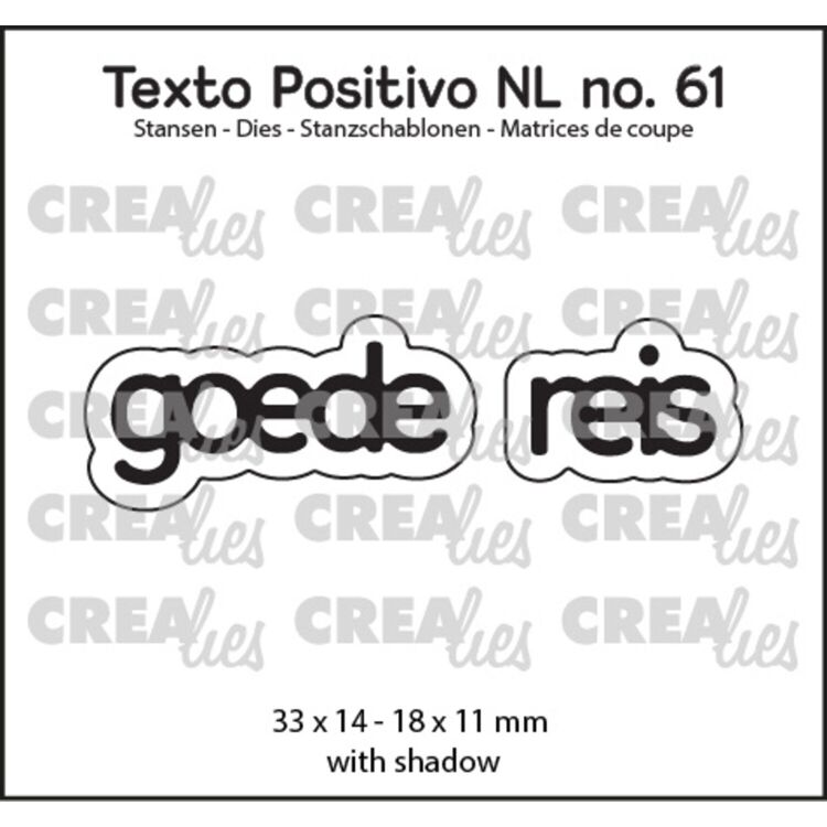 Crealies Texto Positivo Stansen Dutch Goede Reis (POSNL61)