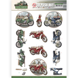 3D Push Out - Amy Design - Vintage Transport - Moped  SB10574
